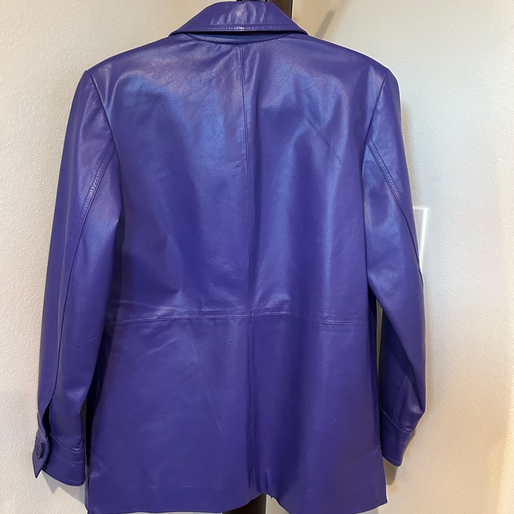 Bernardo Women's Vibrant Purple Leather Jacket - Picture 3 of 3